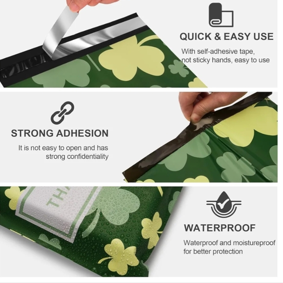 20 6X9 Poly Mailers St. Patrick's Day - Picture 3 of 6
